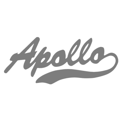 Apollo mechanical grayscale logo